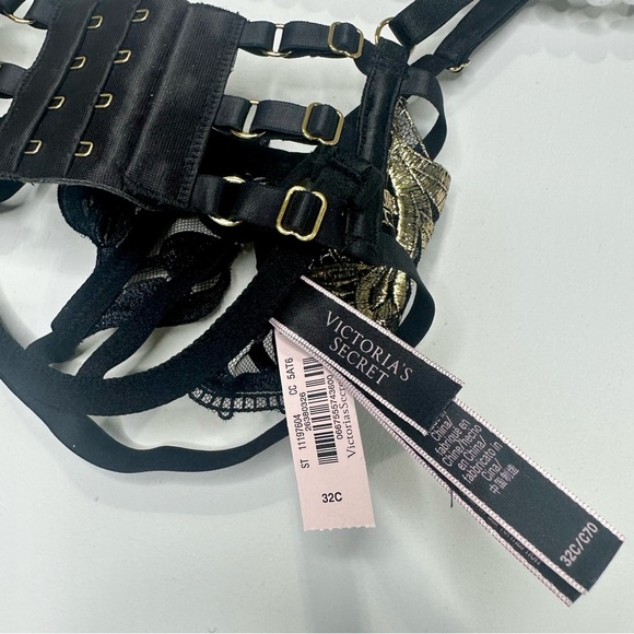 VS Very Sexy Band of Lover Black Strappy Floral Embroidered Bra - Picture 14 of 14